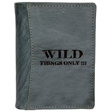 Wild Things Only Echtleder Geldbörse Unisex Brieftasche blau OPJ100B