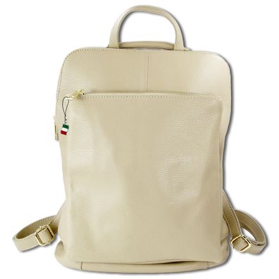 Florence Rucksack Damen Echtleder Cityrucksack beige ORM103I