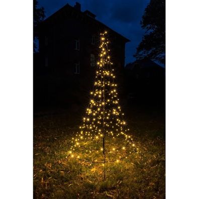 LED Tannenbaum GALAXY 2x1,4m 300 warmweiße LEDs Timer außen FHS 35236T
