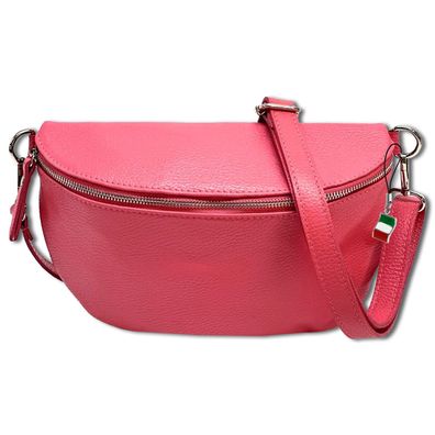 Florence Echtleder Bauchtasche groß Damen rot Umhängetasche Jugend OTF825E