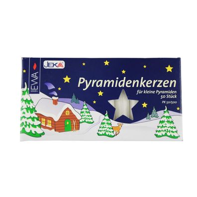 Pyramidenkerzen - weiß, á 50 Stück