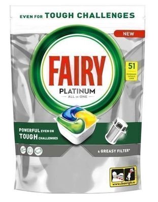 Fairy Platinum Lemon, 51 Spülmaschinentabs