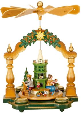 Original Hubrig Volkskunst Pyramide - Großmutters Weihnachtsstube Erzgebirge