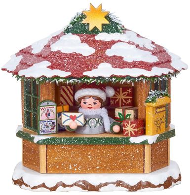 Original Hubrig Volkskunst Winterhaus - Weihnachtspostamt Erzgebirge