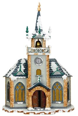 Original Hubrig Volkskunst Winterhaus - Kirche Erzgebirge