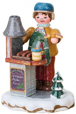 Original Hubrig Volkskunst Winterkinder - Bratwurstmax 6cm Erzgebirge