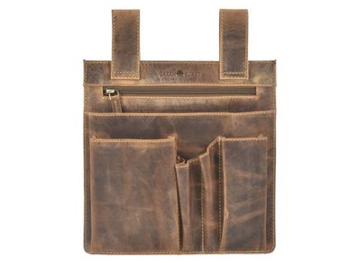 Werkzeugtasche Leder 23x23cm (ungefüllt) "Vintage" antikbraun