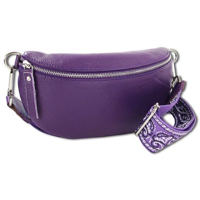 Toscanto Damen Gürteltasche Leder Tasche lila/violett OTTM808GV