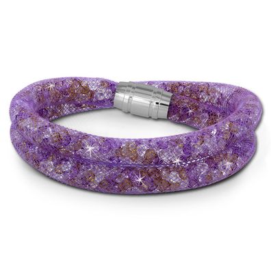 SilberDream 18cm Armband Damen bunt Mini Kristalle Edelstahl & Nylon SDA051F9