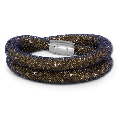 SilberDream 20cm Armband Damen gold Mini Kristalle Edelstahl & Nylon SDA051N0