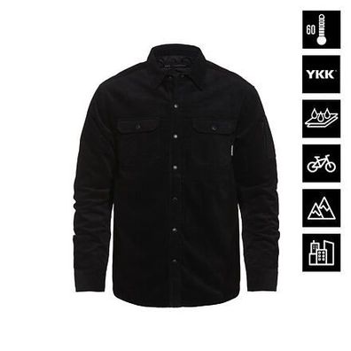 Horsefeathers Dough Insulated Shirt (Black Corduroy)