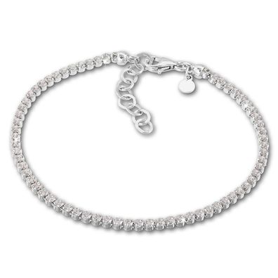 SilberDream 18-21cm Armband Zirkonia glitzer silber weiß Damen Schmuck SDA1028W