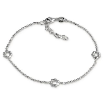 SilberDream 18-21cm Armband Blümchen allergenfrei silber Damen Schmuck SDA1148J