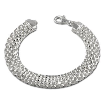 SilberDream 19cm Armband Geflecht poliert silber glanz Damen Schmuck SDA2019J