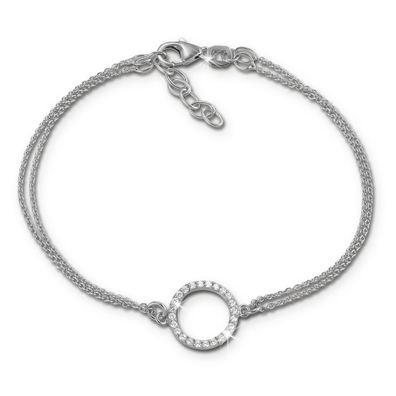 SilberDream 19cm Armband Zirkonia glitzer weiß silber Damen Schmuck SDA2587J