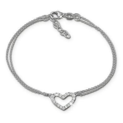 SilberDream 19cm Armband Zirkonia poliert weiß silber Damen Schmuck SDA2597J