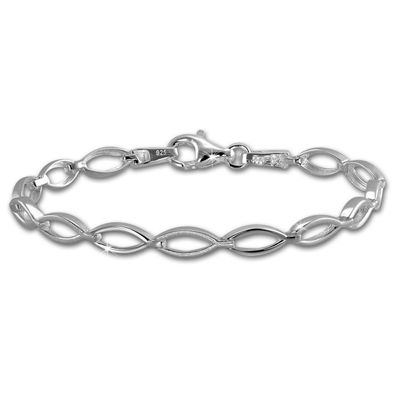 SilberDream Armband Damen Oval 925er Sterling Silber 18,7cm Armschmuck SDA455J