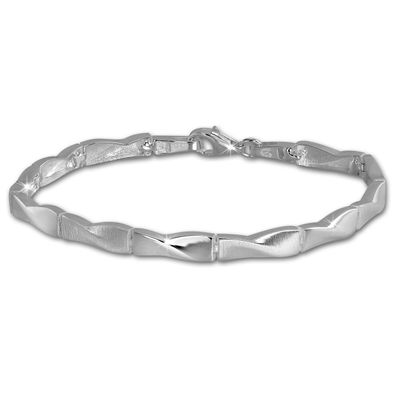 SilberDream Armband Damen Zopf 925er Sterling Silber 18,8cm Armschmuck SDA463J