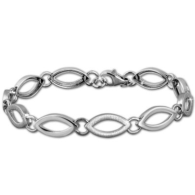 SilberDream Armband Damen Oval 925er ECHT Silber 19cm Arm-Schmuck SDA466J