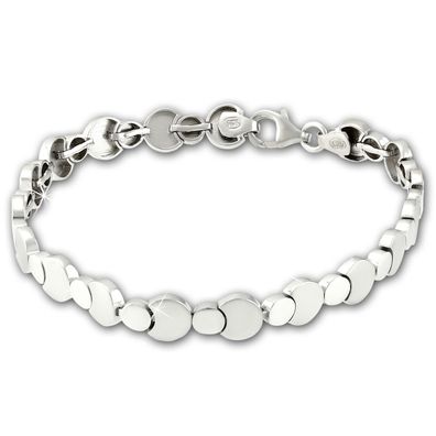 SilberDream Armband Damen Circles 925er Sterling Silber 19cm Schmuck SDA474J