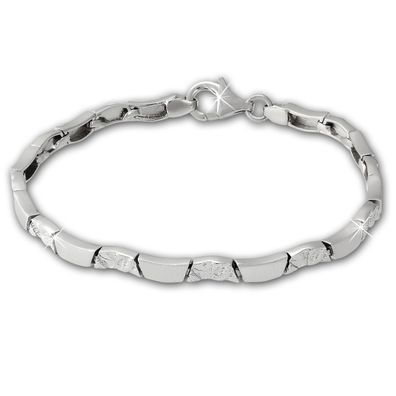 SilberDream Armband Damen Wave 925er Sterling Silber 18,5cm Schmuck SDA477J