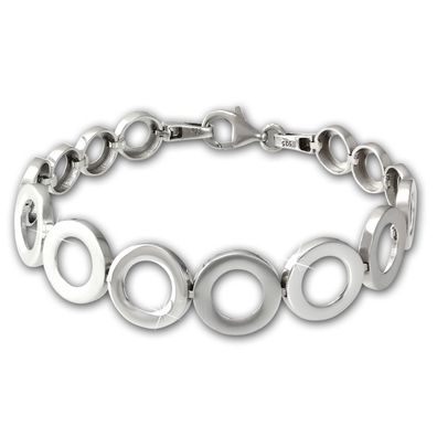 SilberDream Armband Damen Kreise 925er Sterling Silber 19,5cm Schmuck SDA478J