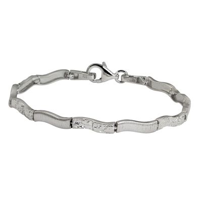 SilberDream Armband Damen Wave 925er Silber 19cm silber Armschmuck SDA4792O