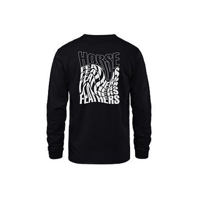 Horsefeathers Distort Ls T-Shirt (Black)