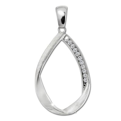 SilberDream Ketten Anhänger Damen Swing 925 Silber weiß Halsschmuck SDH4374W