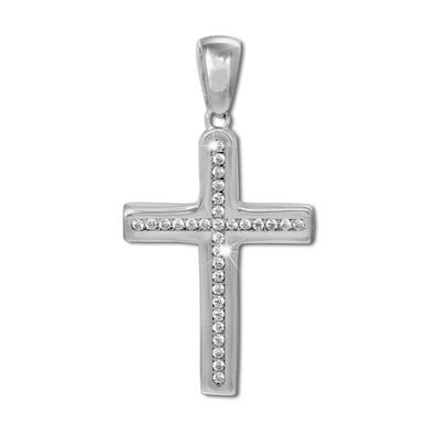SilberDream Damen Kreuz Ketten-Anhänger mit Zirkonia aus 925 Silber SDH4390W
