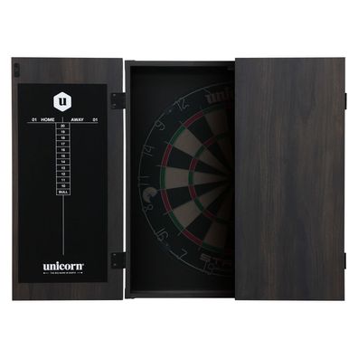 Unicorn Maestro Black Dartboard Cabinet | Dart Board Platte Dartscheibe