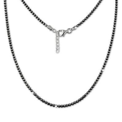 SilberDream Halskette 925 Silber 47cm Kugeln Schmuck silber schwarz SDK11045K