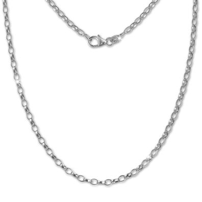 SilberDream Halskette 925 Silber 45cm Erbskette oval Schmuck silber SDK20945