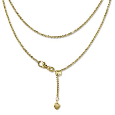 SilberDream Collier 925 Silber vergoldet 45cm Herz Schmuck silber gold SDK22645Y
