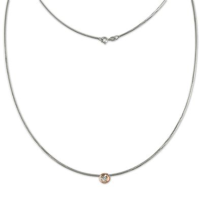 SilberDream Collier 925 Silber vergoldet 45cm Schmuck silber rose SDK23245E