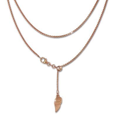 SilberDream Collier Echt 925 Silber vergoldet 45cm Flügel silber rose SDK23445E