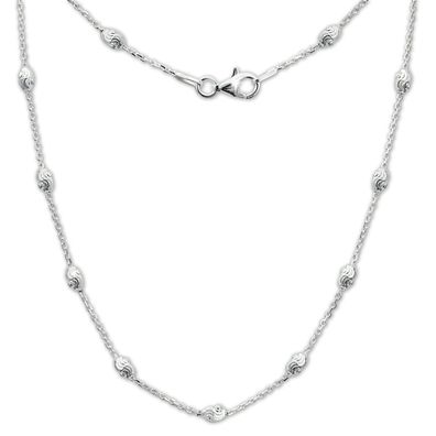 SilberDream Halskette 925 Sterling Silber 45cm Typhoon Schmuck silber SDK30145J