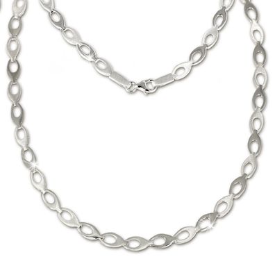 SilberDream 45cm Collier Kette oval matt Silber Damen Halsschmuck SDK401