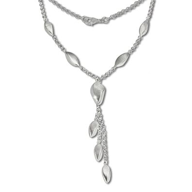 SilberDream 44,5cm Collier Kette Tropfen matt Silber Damen Halsschmuck SDK414