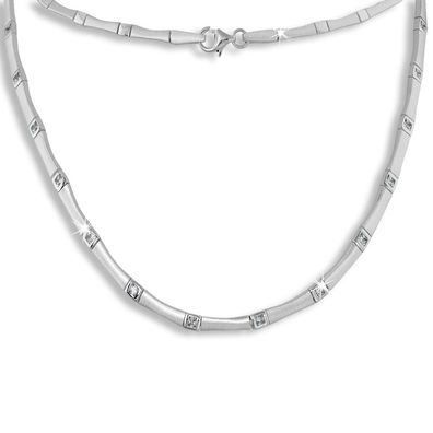 SilberDream 46cm Halskette Kette Zirkonia matt Silber Damen Schmuck SDK436W