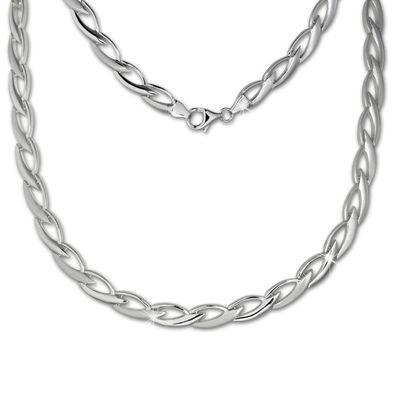 SilberDream 44,5cm Collier Kette Zopf matt Silber Damen Halsschmuck SDK438J