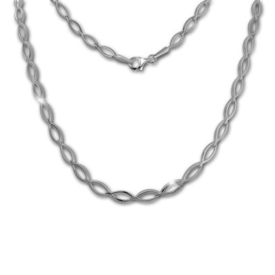 SilberDream Collier Oval Damen Halsschmuck 925er Sterling Silber silber SDK455J