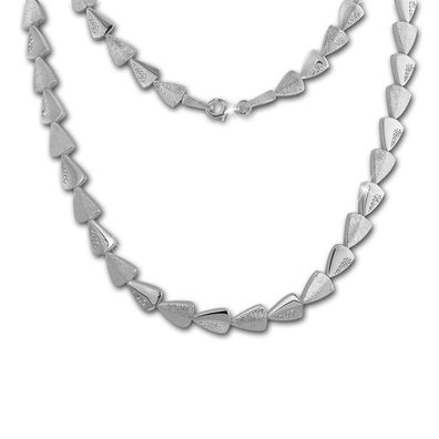 SilberDream Halskette Dreiecke Damen Schmuck 925er Sterling Silber weiß SDK457W