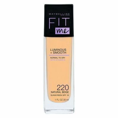 Maybelline Fit Me Luminous + Smooth Foundation 220 Natural Beige, 30ml