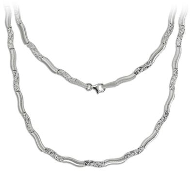 SilberDream Collier 925 Sterling Silber 45cm Wave Schmuck silber SDK4792O