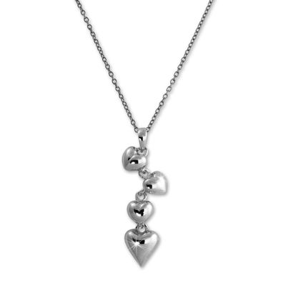 SilberDream Halskette 925 Silber 47cm Damen Schmuck Herzen silber SDK50644J