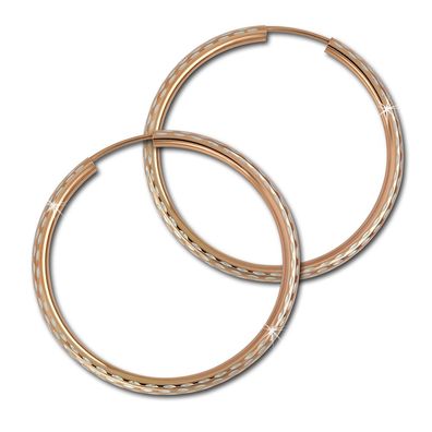SilberDream Creolen 30mm rosegold Ohrringe Silber 333 vergoldet Damen SDO0003E