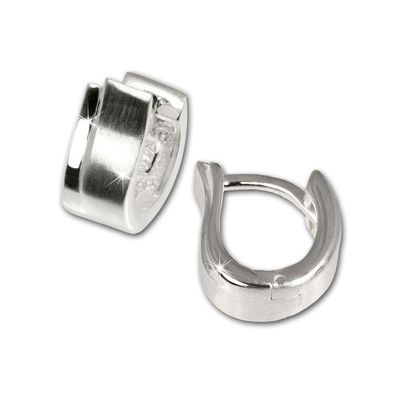 SilberDream Creolen silber Ohrringe Sterlingsilber Welle Damenschmuck SDO305