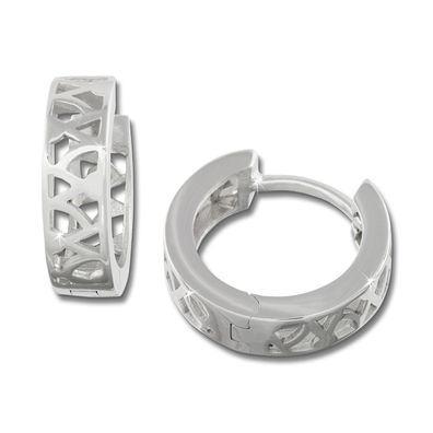 SilberDream Creolen 15mm silber Ohrringe Sterlingsilber Design Damen SDO3325