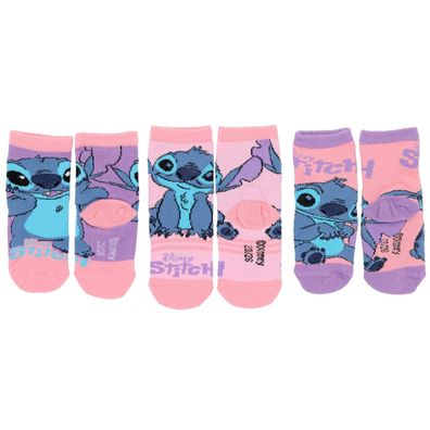 Lilo & Stitch 3er-Pack Socken – Disney Kinder Strümpfe & Söckchen